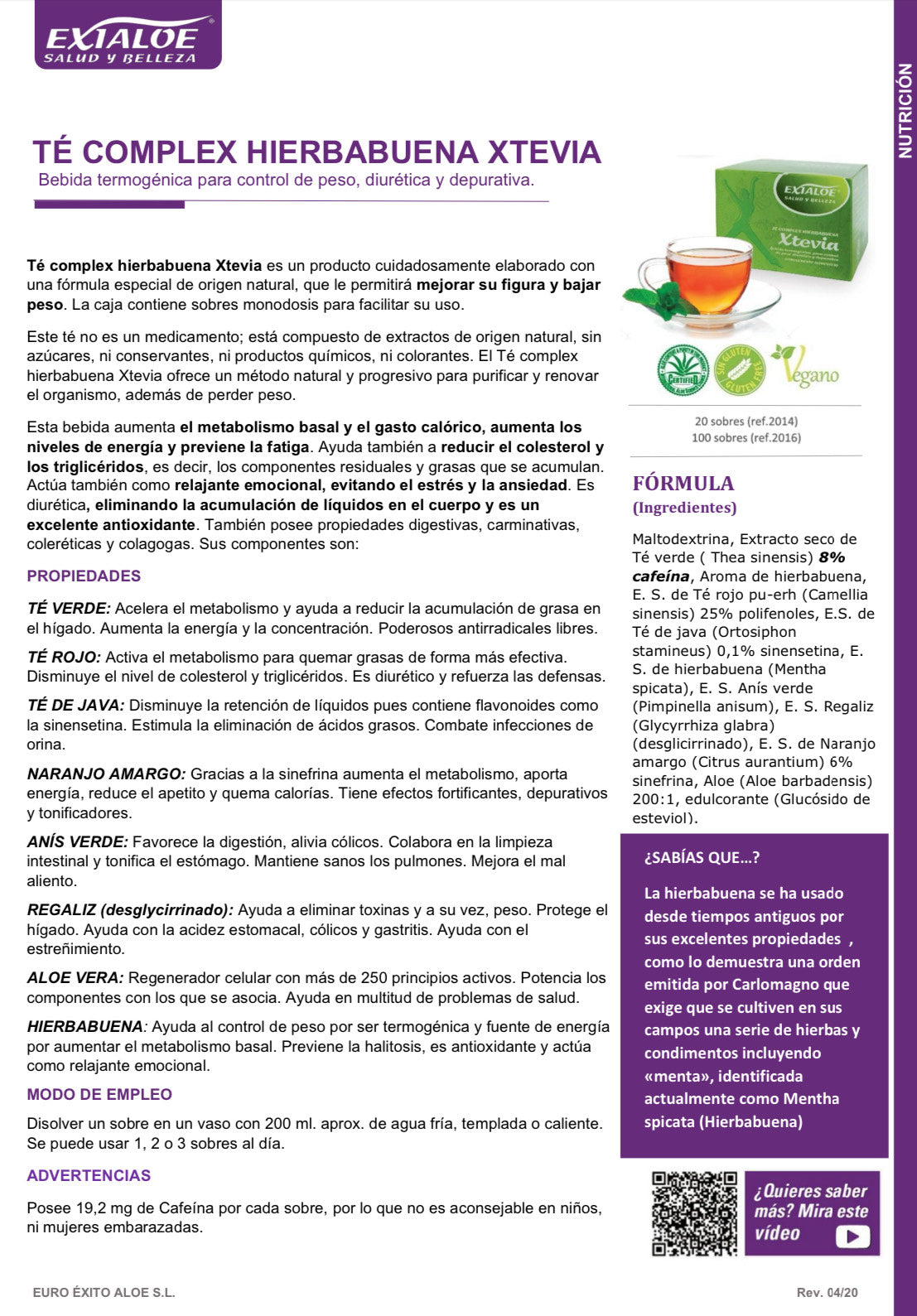 Té Complex HIERBABUENA 20uds