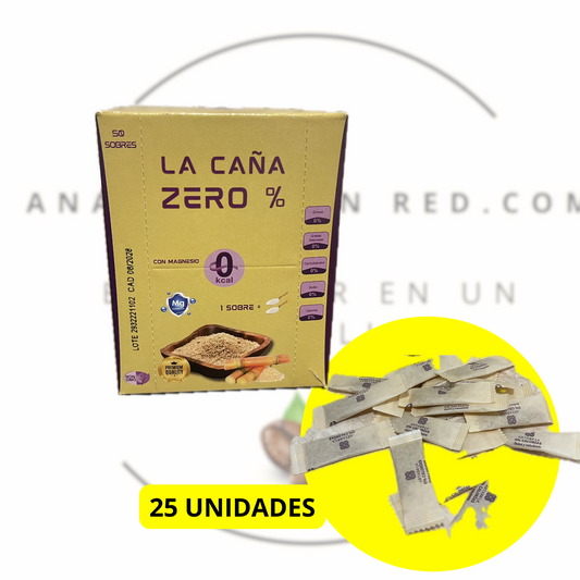 La Caña Zero %  - 25 UNIDADES -ENDULZANTE APTO PARA DIABETICOS- ARTABRIA