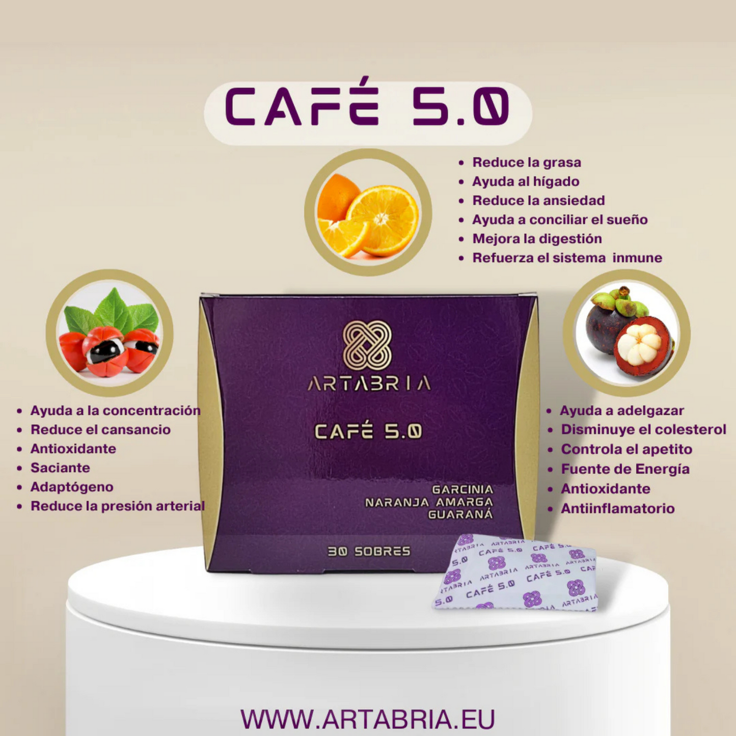 CAFE 1 MES Quema grasa y sáciante - ARTABRIA