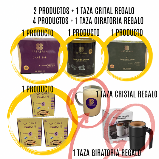 Oferta 4 productos + Taza electrónica giratoria🎁